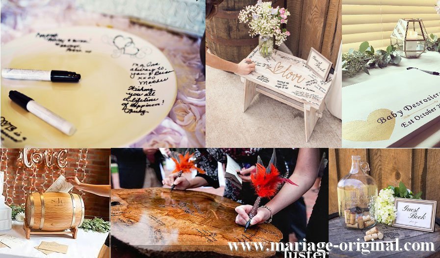 objet a signer mariage, objet lirve d'or, chaise a signer, decoration de salle mariage